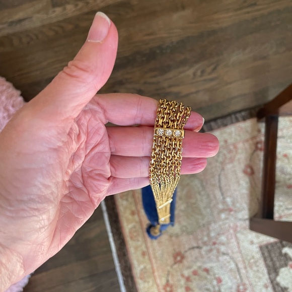 Stunning Blue Suede with Leather Trim Gold Chain is to die for - Picture 7 of 16